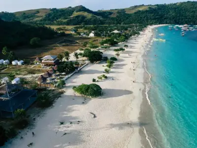 beach during daytime aerial photography
