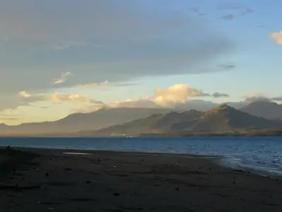Sunset on the Leyte coast