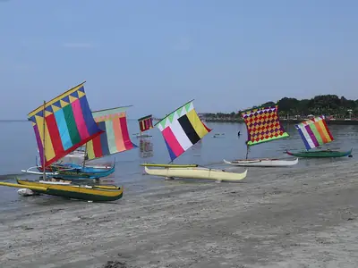 Zamboanga vinta boats along RT Lim Boulevard