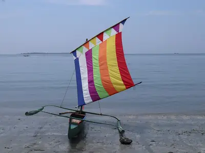 Zamboanga vinta boats along RT Lim Boulevard